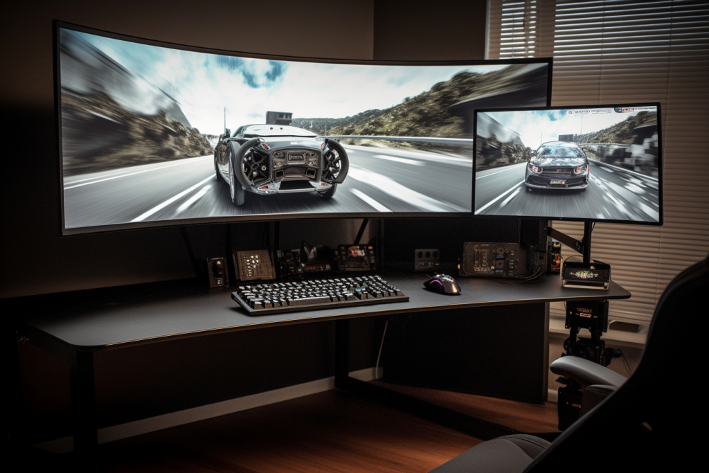 écran incurvé pour le simracing